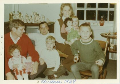 George S. Mickelson with in-laws Lee and Nancy McCahren and children