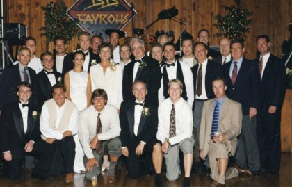Family picture of Mickelsons at Mark and Cynthia's wedding in 1993